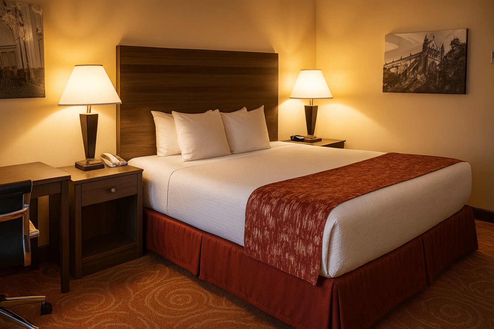 One Double Bed at MHO Inn & Suites